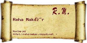 Reha Makár névjegykártya
